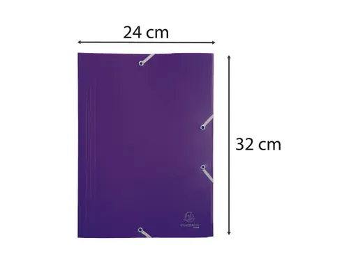 Elastomap A4 3 Kleppen Polypropyleen 4/10de Ondoorschijnend Fuchsia
