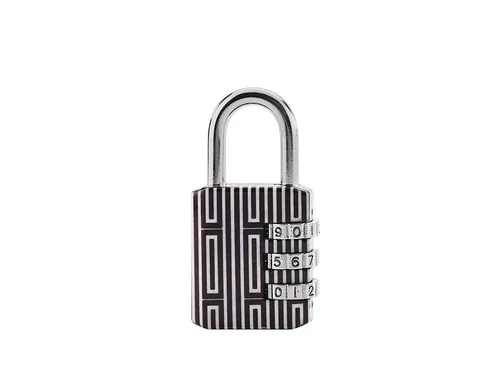 Hangslot Masterlock 3-cijfer combinatie 30mm 4 patronen Assorti