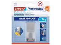 tesa Powerstrips Waterproof Zelfklevende Haak, Verwijderbaar, 2 kg, Me