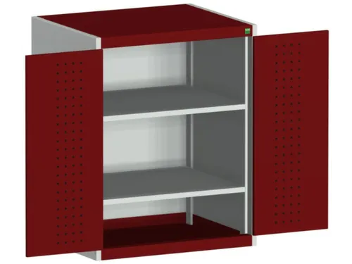 kast met geperforeerde platen,HxBxD 1000x800x650mm,2xStalen bodem