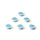 Glasbordmagneet 30mm Blauw Rond extra sterk 6 stuks
