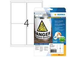 HERMA 9534 Weervast Outdoor folie-etiket A4 99,1x139mm Wit 40 stuks