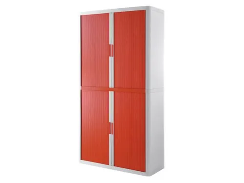 Roldeurkast HxBxD 2040x1100x415mm 4 Oh Romp Wit Front Rood