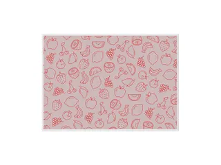 Placemat 45x32cm PVC Fruit Abstract Rood 6 Stuks - 1