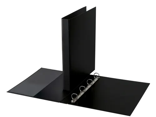 Ringband Quantore A4 4-rings D-mech 20mm PP zwart