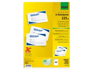 Visitekaartjes 3c 85x55mm 225g Wit 400 Stuks Afgeronde Hoeken - 1