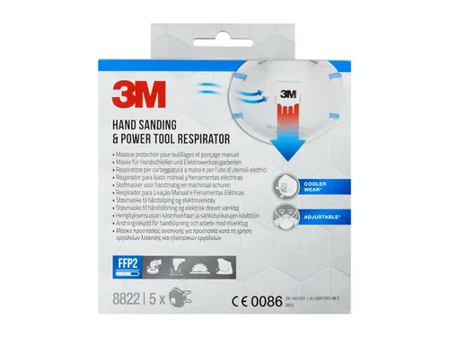 Stofmasker 3M voor schuren 8822 FFP2 met ventiel 5 stuks