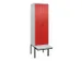 locker voor scheiding van kleding,HxBxD 2120x600x815mm,2vak