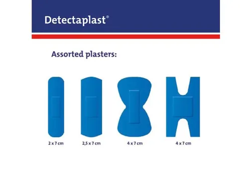 Detectaplast 8142U pleister waterafstotend blauw assorti 100 Stuks