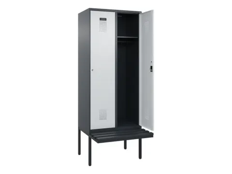 locker met bank,HxBxD 2120x800x815mm,2vak,vak B 400mm,cilinderslot