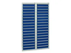 ladekast HxBxD 1800x1000x500mm 34laden vergrendeling RAL7035 RAL5010