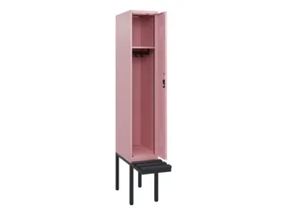 locker met bank,HxBxD 1950x300x815mm,1vak,vak B 300mm,cilinderslot - 1