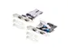 4-Poort PCIe Seriële Adapter Kaart, RS232/422/485