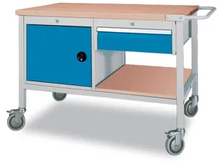 Werkplaatswagen 859x1200x750mm Werkblad 40mm Draaideur 1lade - 2