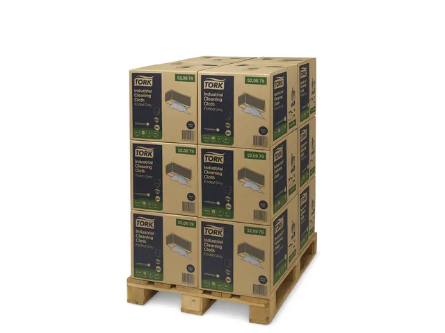 Reinigingsdoek Tork Industrial W4 gevouwen 120 vel grijs 520679 Pallet