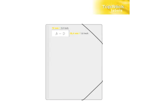 Etiketten universele labels A4 permanent 70x25,4mm Wit 3300 stuks