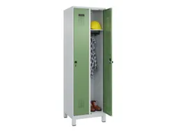 locker,HxBxD 1950x600x500mm,2vak,vak B 300mm,draaigrendel,voeten