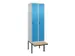 locker voor scheiding van kleding,HxBxD 2120x600x815mm,2vak