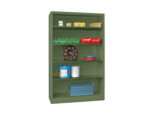 kantoorstelling,HxBxD 1950x1200x400mm,4xStalen bodem,RAL6011