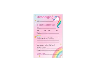 Uitnodigingskaarten Unicorn - 3