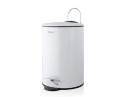 pedaalemmer,3l,HxØ 245x170mm,romp staal wit,deksel staal wit