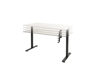 Dextro Slinger Bureau Zit-sta T-poot 120x80 Licht Grijs 25mm - Alu - 2