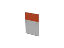 baliepaneel v. bureau aanbouw rechts MP-lichtgrijs BN3012-oranje 800mm