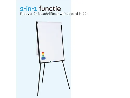 BRASQ Flipover Basic 70x100cm Magnetisch Zwart inclusief accessoires
