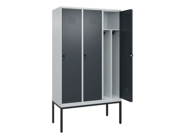 locker voor scheiding van kleding,HxBxD 2120x1200x500mm,3vak