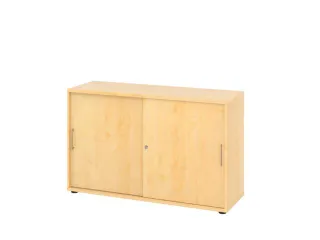 schuifdeurkast,HxBxD 748x1200x400mm,1xhouten vloer,2ordnerhoogte - 1