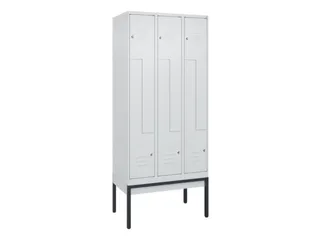 Z-garderobekast,HxBxD 2120x900x500mm,vak B 150/300mm,cil.-slot - 1
