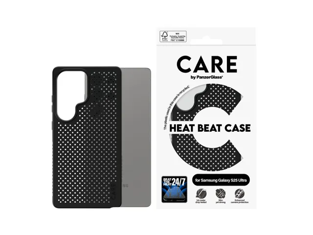 PanzerGlass CARE by Case Heat Beat Samsung Galaxy S25 Ultra, Hoe