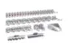 Haken Voor Geperforeerde Platen Assortiment 40-Delig Aluminium-Kleurig