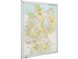 Landkaart Bord 120x90 Softline Profiel 8mm Duitsland Postcode