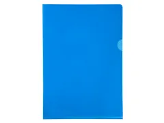 100 L-Mappen A4 0.13mm Gladde Pvc Blauw Sterke Kwaliteit