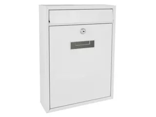 Brievenbus Ibiza Wit met naamplaatje incl. 2 sleutels 36x26x8cm - 1