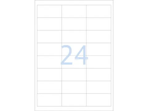 Etiketten universele labels A4 permanent 66x33,8mm Wit 2400 stuks