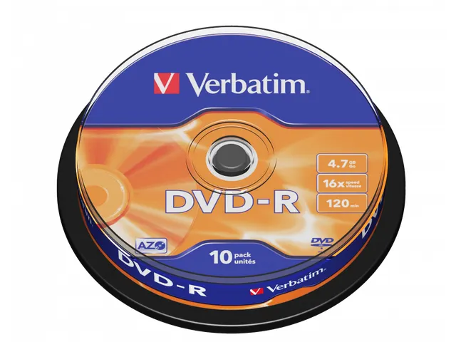 Verbatim 43523 DVD-R Matt Silver 10 Stuks