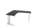 bureau in vrije vorm,HxBxD 740x1600x1600mm,vrije vorm,CC-zwart