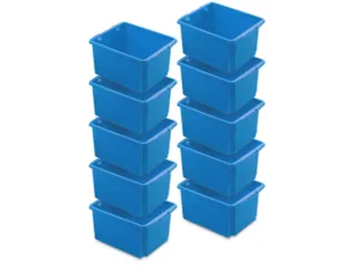 set draaistapelbakken,10-dlg.,HxLxB 245x455x360mm,32l,PP,blauw - 1