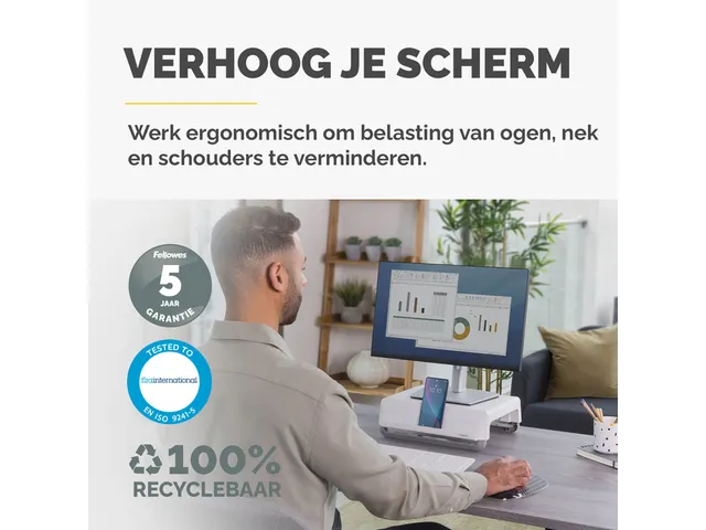 Monitorstandaard Fellowes Breyta wit