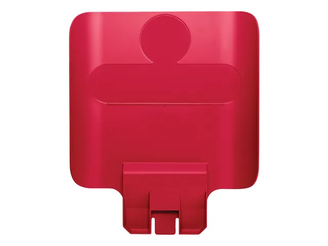 Paneel Rubbermaid Slim Jim Recyclestation voor label rood