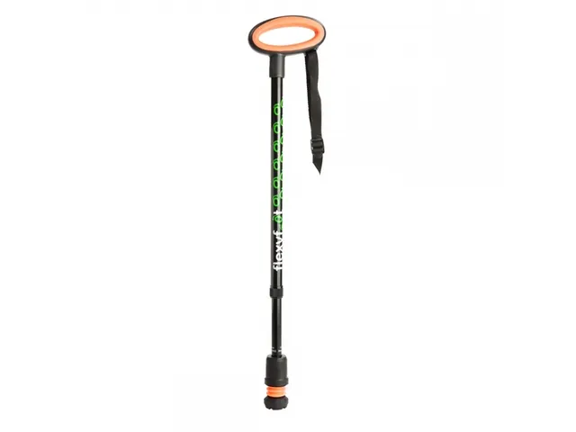 Flexyfoot Wandelstok met ovalen handvat Zwart
