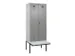 locker met bank,voor scheiding van kleding,HxBxD 2120x800x815mm,2vak