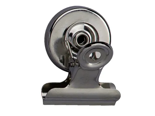 Papierklem MAUL Bulldog met magneet 30mm capaciteit 10mm zilver
