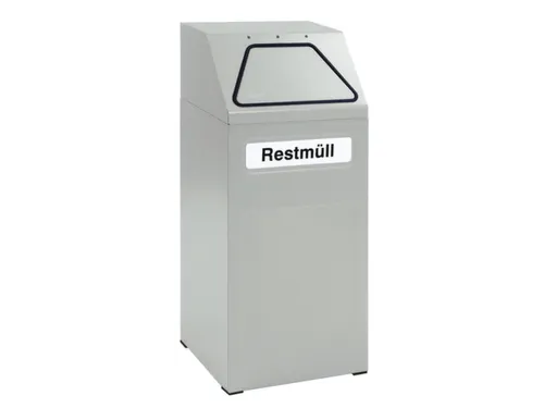 Afvalverzamelaar Vuurremmend 65 Liter 970X405X380Mm Binnenbak Grijs
