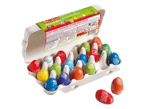 Chocolade Tony's Chocolonely paaseitjes doos mix groot 18 stuks