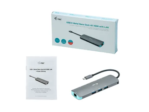 Usb-c Metal Nano Dockingstation 4k Hdmi Lan +