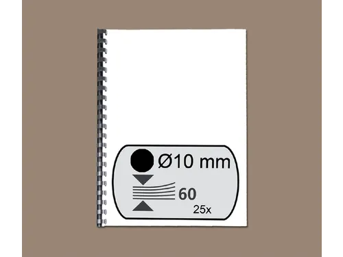 Bindrug Fellowes 10mm 21-rings A4 zwart 25stuks