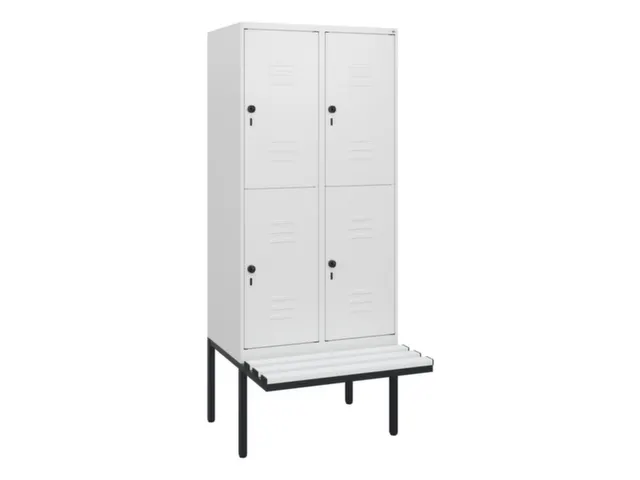 Dubbeldekse dekenkist,HxBxD 1950x800x815mm,2x2vak.,vak B 400mm